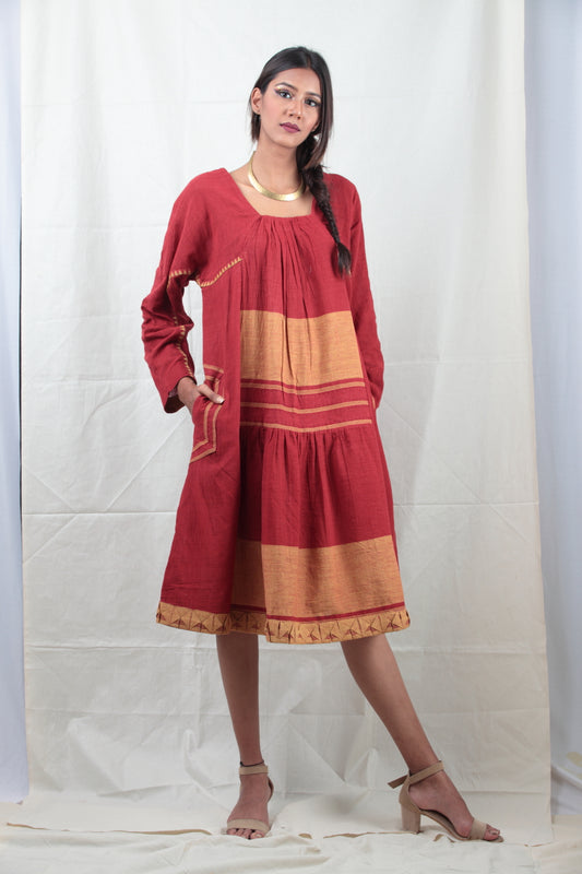 Manjestha Tiered Panel Dress