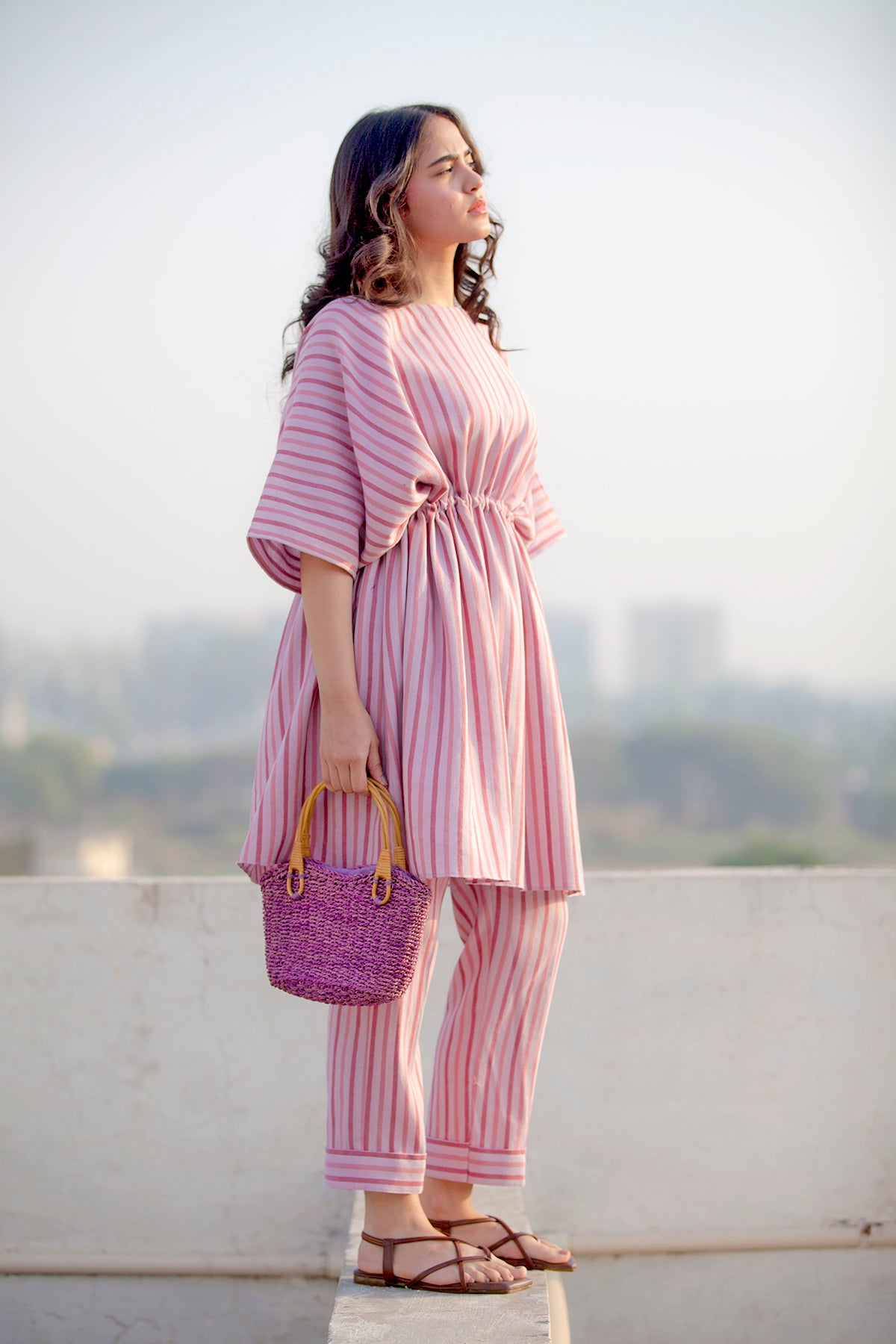 Gulabi Kaftan Set