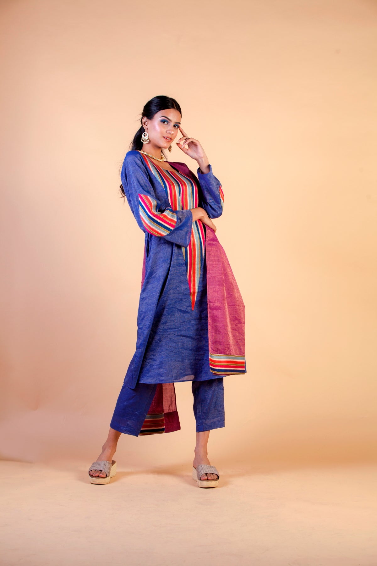 Neelam Zari Tunic Set