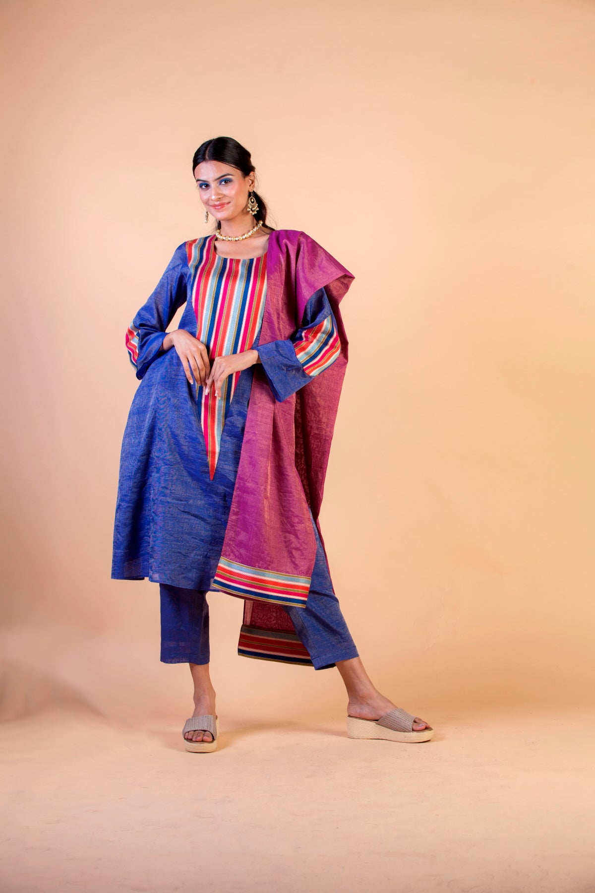 Neelam Zari Tunic Set