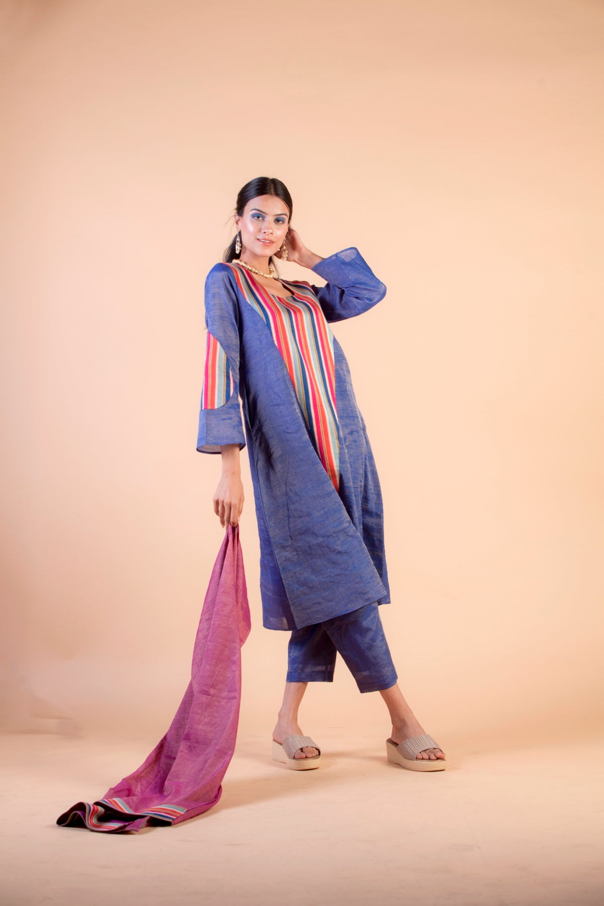 Neelam Zari Tunic Set