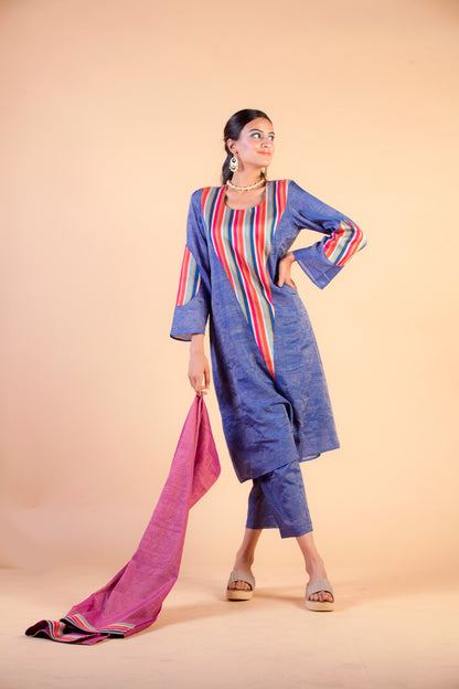 Neelam Zari Tunic Set