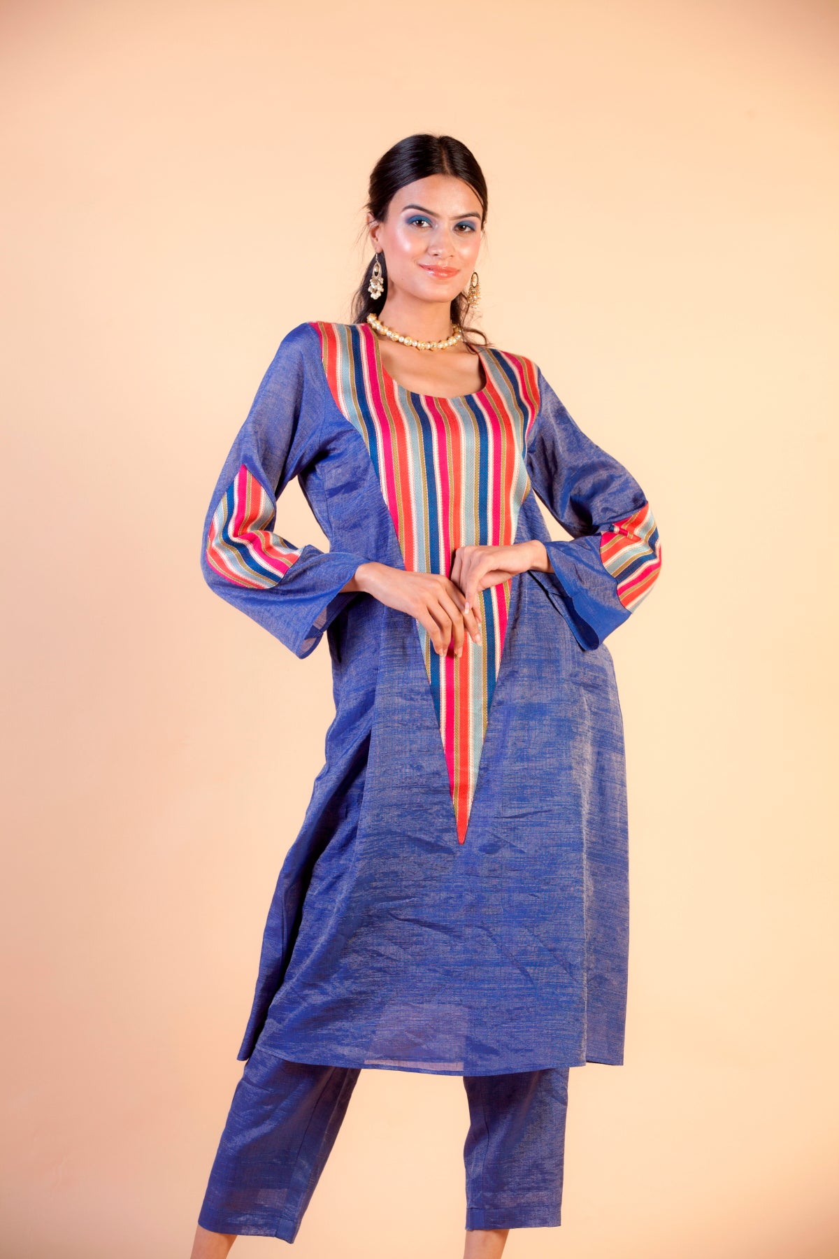 Neelam Zari Tunic Set