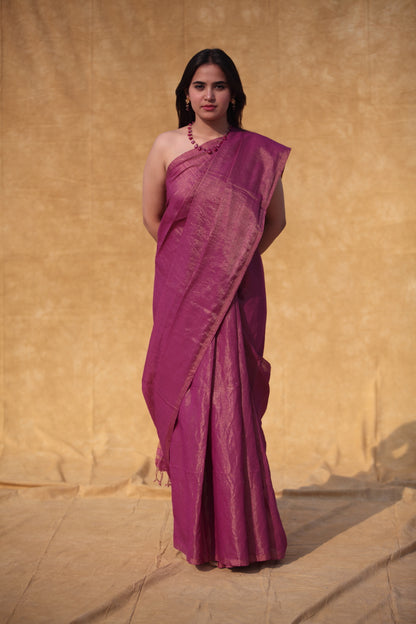 Manik Neelam Zartari Sari