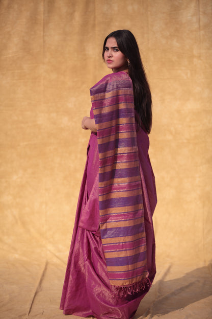 Manik Neelam Zartari Sari